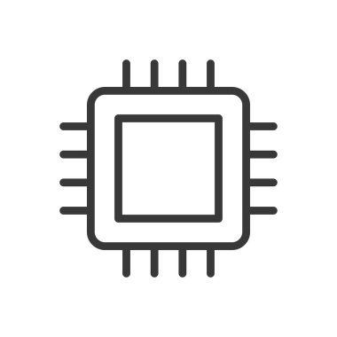 İşlemci simgesi. Mikroçip sembolü modern, basit, vektör, web sitesi tasarımı için simge, mobil uygulama, ui. Vektör İllüstrasyonu