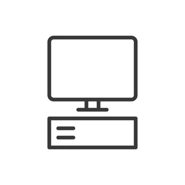 Icono Del Monitor Símbolo Ordenador Moderno Simple Vector Icono Para — Archivo Imágenes Vectoriales