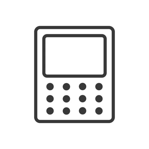 Icono Calculadora Aislado Sobre Fondo Blanco Símbolo Contable Moderno Simple — Vector de stock