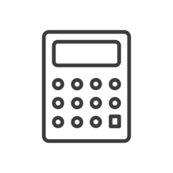 Icono Calculadora Aislado Sobre Fondo Blanco Símbolo Contable Moderno Simple — Vector de stock