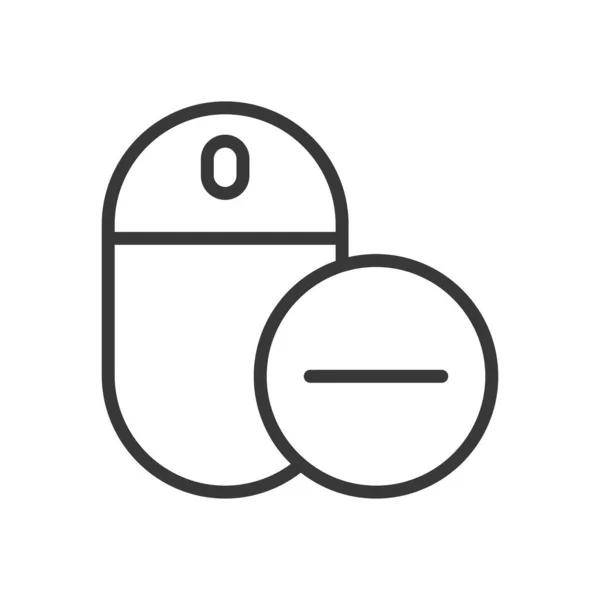 Icona Del Mouse Elimina Simbolo Moderno Semplice Vettore Icona Progettazione — Vettoriale Stock