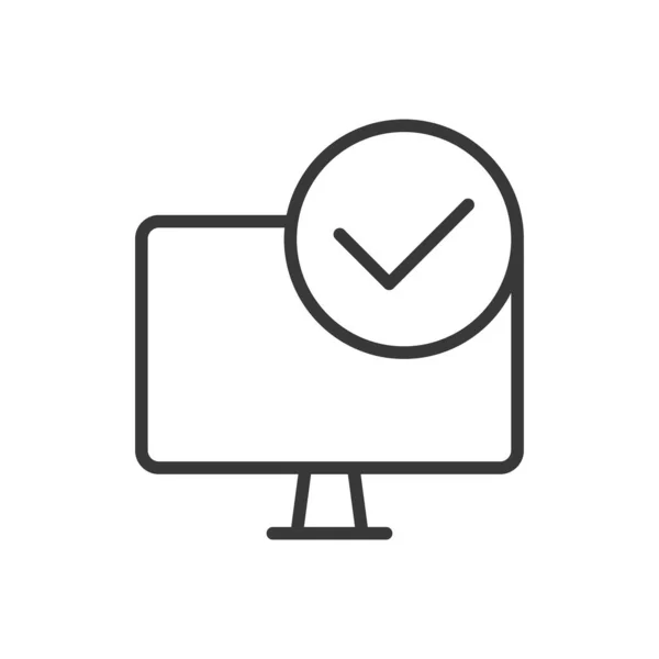 Icono Del Monitor Símbolo Ordenador Moderno Simple Vector Icono Para — Archivo Imágenes Vectoriales