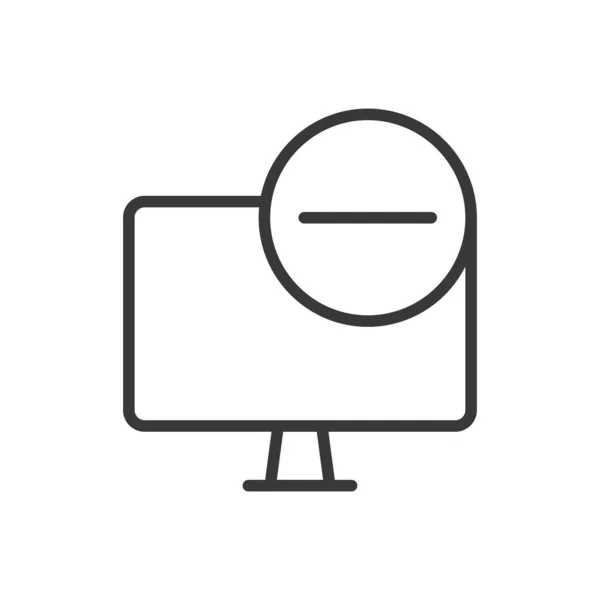 Monitor Het Pictogram Computer Symbool Modern Eenvoudig Vector Icoon Voor — Stockvector