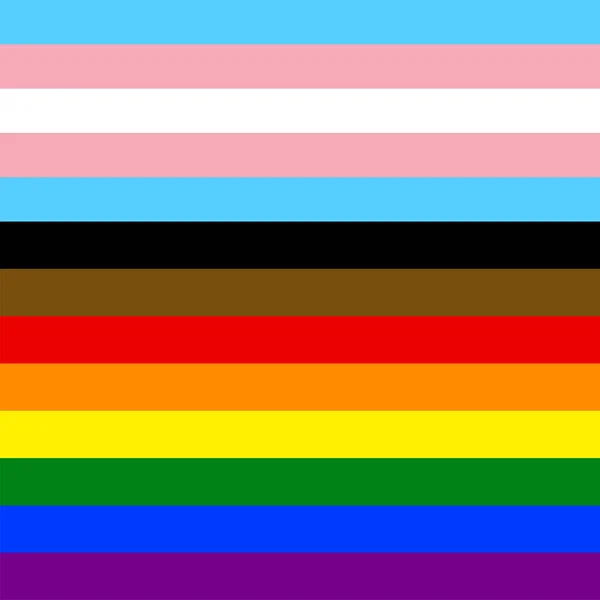 Gurur bayrağı. Mutlu Gurur Ayı. Beyaz arka planda izole edilmiş transseksüel renkler LGBTQ sembolü modern, basit, duygu simgesi. Vektör İllüstrasyonu