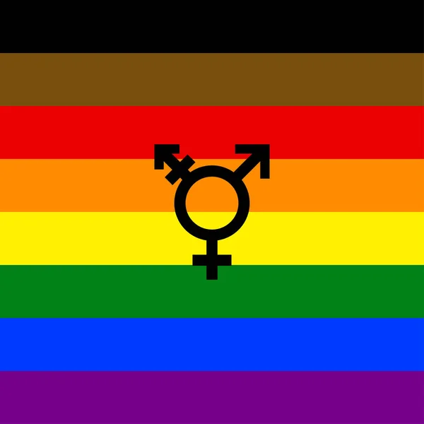 Stolze Fahne Happy Pride Month Lgbtq Symbol Modern Einfach Emoticon — Stockvektor