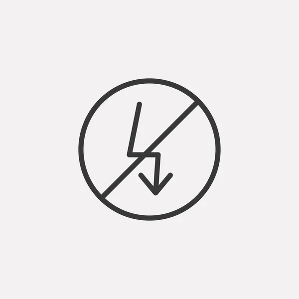 Kein Flash Symbol Isoliert Auf Dem Hintergrund Fotografie Symbol Modern — Stockvektor