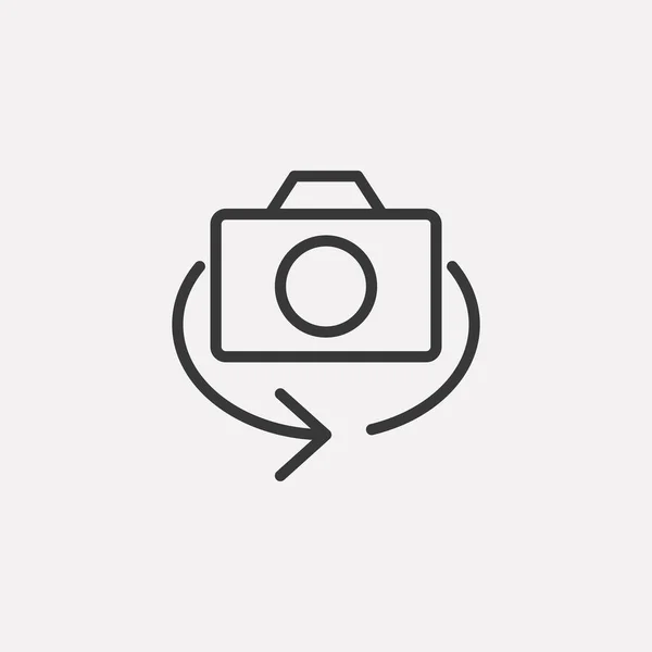 Flip Camera Pictogram Geïsoleerd Achtergrond Fotografie Symbool Modern Eenvoudig Vector — Stockvector