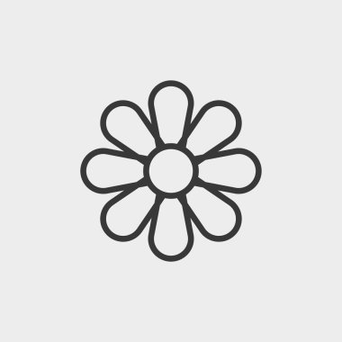 Arkaplanda çiçek simgesi izole edildi. Bitkiler web sitesi tasarımı için modern, basit, vektör, simge, mobil uygulama, ui. Vektör İllüstrasyonu