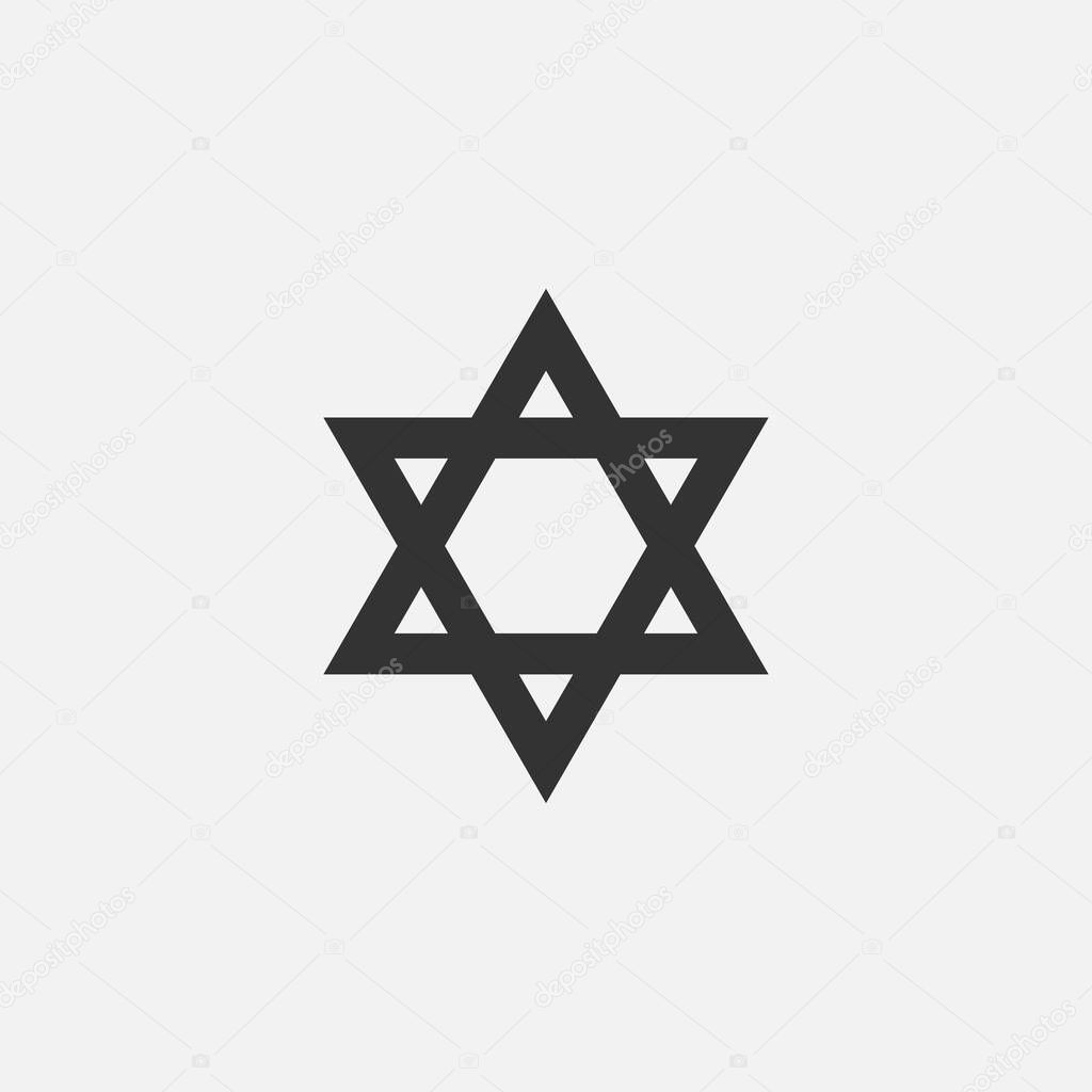 Star of David icon isolated on background. Jewish symbol modern, simple, vector, icon for website design, mobile app, ui. Vector Illustration