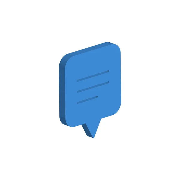 Speech Bubble Pictogram Geïsoleerd Witte Achtergrond Chat Symbool Modern Eenvoudig — Stockvector