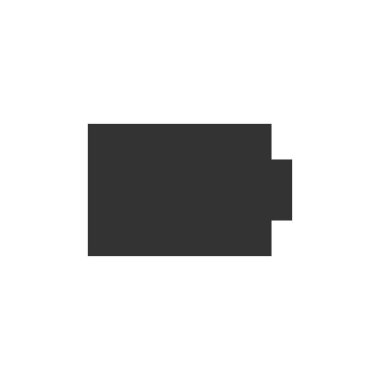 Beyaz arkaplanda tam pil simgesi izole edildi. Güç sembolü modern, basit, vektör, web sitesi tasarımı için simge, mobil uygulama, ui. Vektör İllüstrasyonu