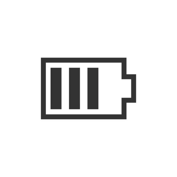 Icono Batería Aislado Sobre Fondo Blanco Símbolo Poder Moderno Simple — Vector de stock