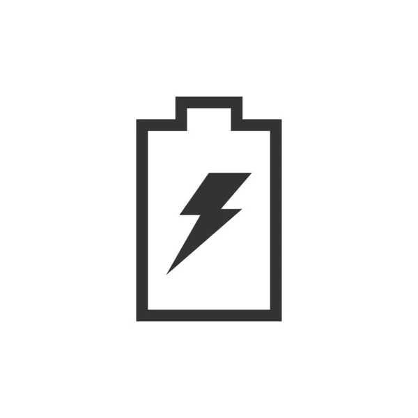 Icône Charge Batterie Isolée Sur Fond Blanc Symbole Puissance Moderne — Image vectorielle