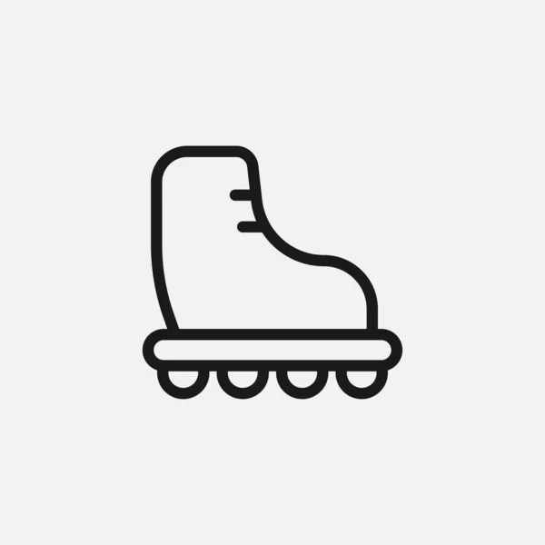 Icono Patín Aislado Sobre Fondo Skate Símbolo Moderno Simple Vector — Vector de stock