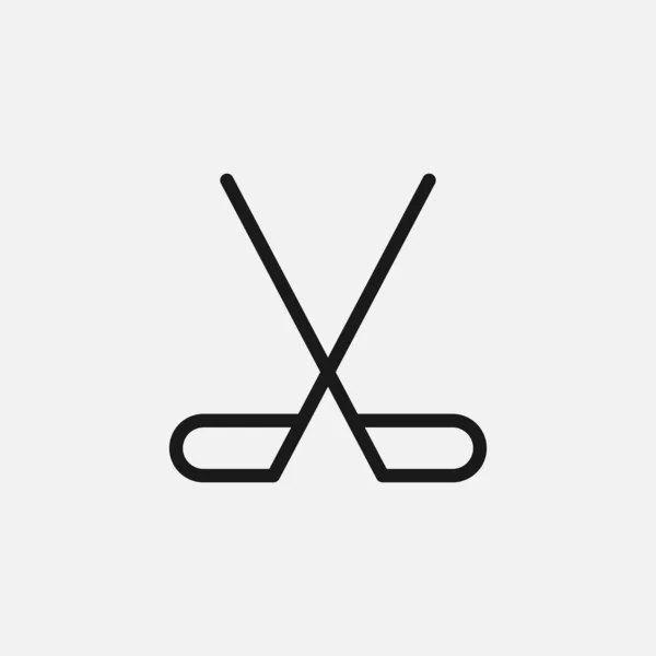 Hockey Sticks Pictogram Geïsoleerd Achtergrond Hockey Symbool Modern Eenvoudig Vector — Stockvector