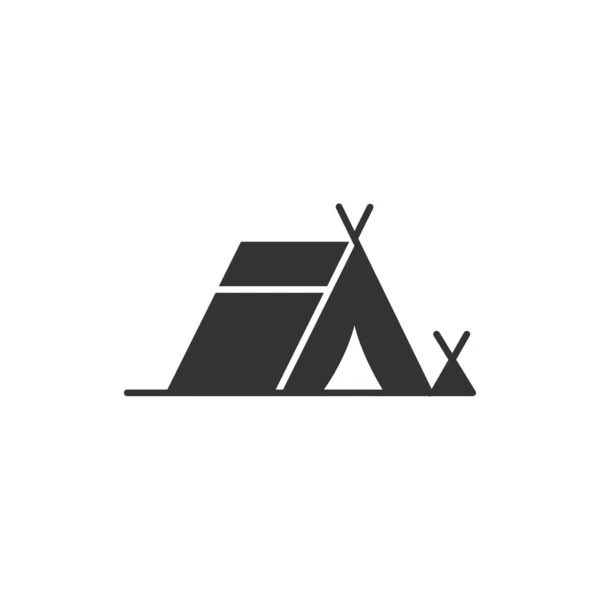 Camping Tent Icon Isolated White Background Camping Symbol Modern Simple — Vector de stock