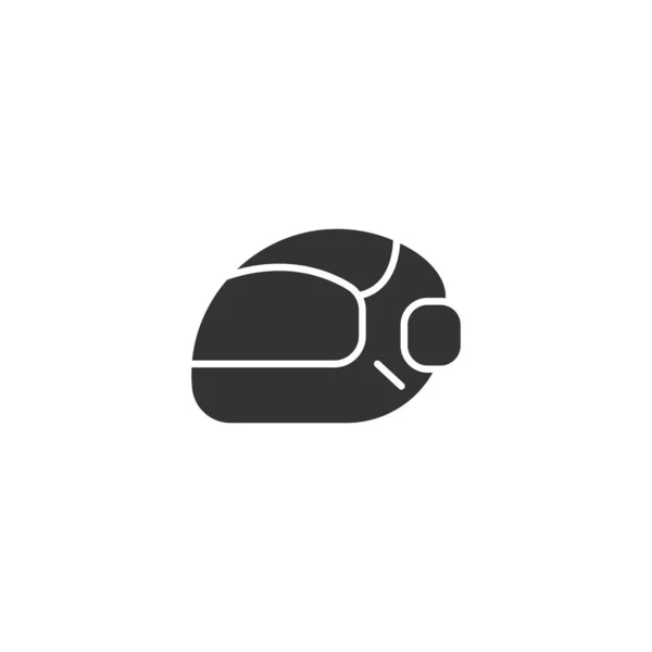 Motorhelm Pictogram Geïsoleerd Witte Achtergrond Helm Symbool Modern Eenvoudig Vector — Stockvector