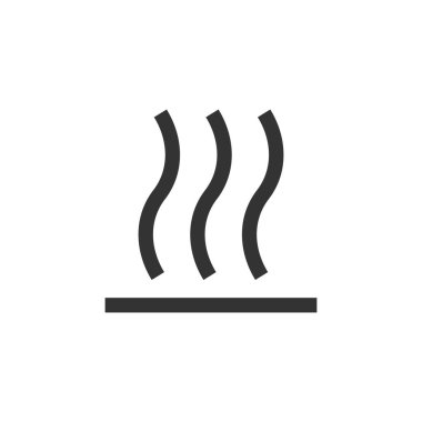 Sıcak yüzey simgesi beyaz arkaplanda izole edildi. Uyarı sembolü modern, basit, vektör, web sitesi tasarımı için simge, mobil uygulama, ui. Vektör İllüstrasyonu