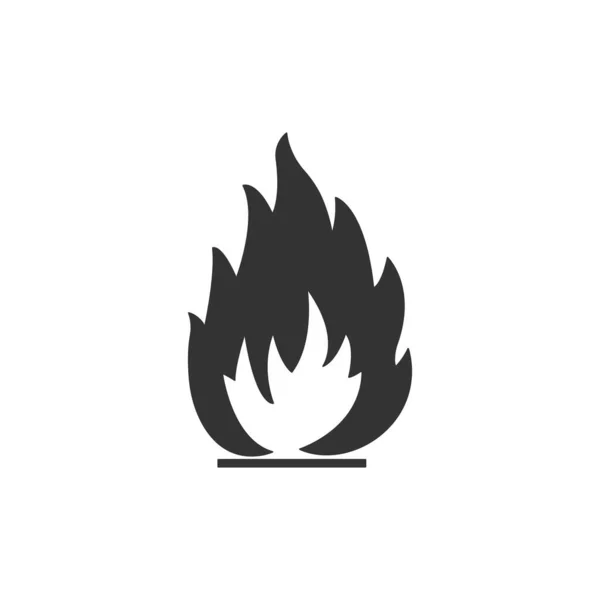 Flammensymbol Isoliert Auf Weißem Hintergrund Feuer Symbol Modern Einfach Vektor — Stockvektor