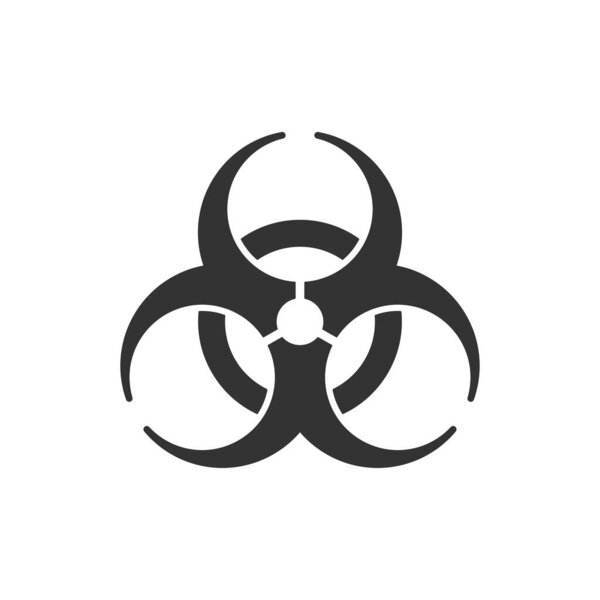 Значок биологической опасности выделен на белом фоне. Символ посещаемости современный, простой, векторный, значок для дизайна сайта, мобильного приложения, ui. Векторная миграция