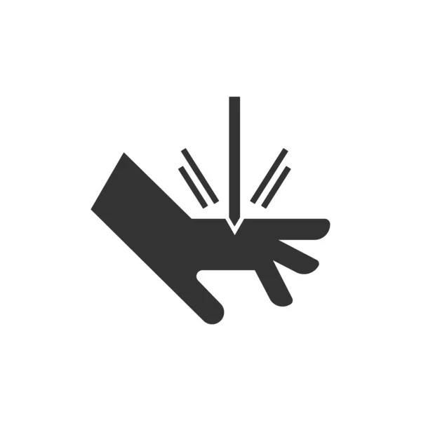Иконка Руки Повреждена Белом Фоне Символ Предосторожности Современный Простой Векторный — стоковый вектор