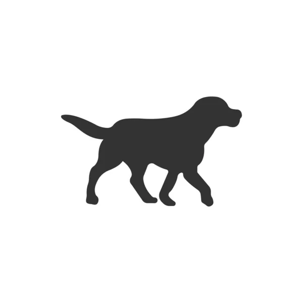 Ícone Cão Isolado Fundo Branco Símbolo Animal Moderno Simples Vetor — Vetor de Stock