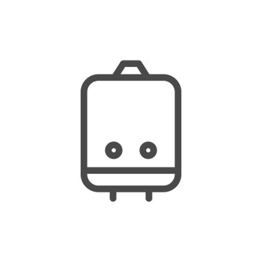 Su ısıtıcısı simgesi beyaz arkaplanda izole edildi. Web sitesi tasarımı için modern, basit, vektör, simge, mobil uygulama, ui. Vektör İllüstrasyonu