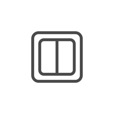 Elektrik düğmesi simgesi beyaz arkaplanda izole edildi. Web sitesi tasarımı için modern, basit, vektör simgesi, mobil uygulama, ui. Vektör İllüstrasyonu