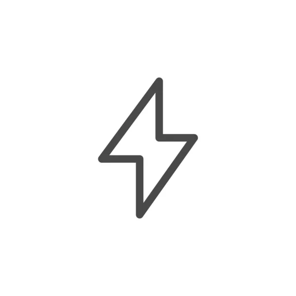 Flash Icoon Geïsoleerd Witte Achtergrond Lightning Flash Symbool Modern Eenvoudig — Stockvector