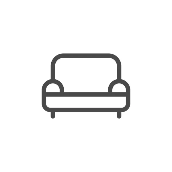 Couch Icon Isolated White Background Sofa Symbol Modern Simple Vector — Stock Vector