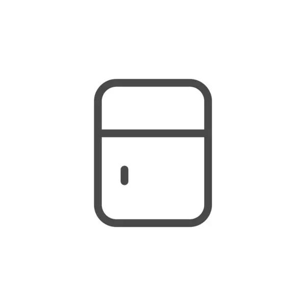 Icono Del Refrigerador Aislado Sobre Fondo Blanco Símbolo Refrigerador Moderno — Vector de stock