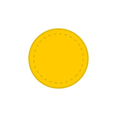 Beyaz arkaplanda izole edilmiş altın simgesi. Sikke sembolü modern, basit, vektör, web sitesi tasarımı için simge, mobil uygulama, ui. Vektör İllüstrasyonu