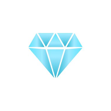 Elmas simgesi beyaz arkaplanda izole edildi. Gemstone sembolü modern, basit, vektör, web sitesi tasarımı için simge, mobil uygulama, ui. Vektör İllüstrasyonu