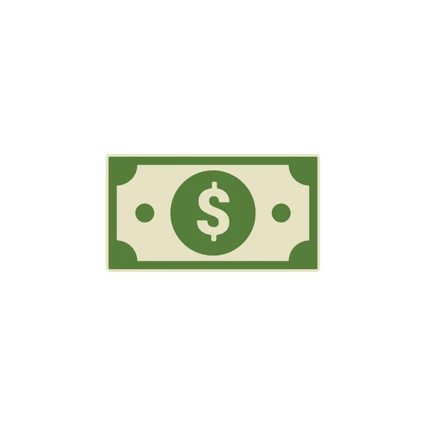 Ícone Dólar Isolado Fundo Branco Símbolo Dinheiro Moderno Simples Vetor — Vetor de Stock