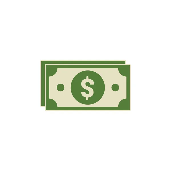 Ícone Dólar Isolado Fundo Branco Símbolo Dinheiro Moderno Simples Vetor — Vetor de Stock