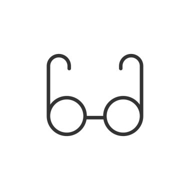 Gözlük simgesi beyaz arkaplanda izole edilmiş. Eğitim sembolü modern, basit, vektör, web sitesi tasarımı için simge, mobil uygulama, ui. Vektör İllüstrasyonu