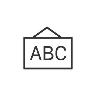 Tahta simgesi beyaz arkaplanda izole edildi. Eğitim sembolü modern, basit, vektör, web sitesi tasarımı için simge, mobil uygulama, ui. Vektör İllüstrasyonu