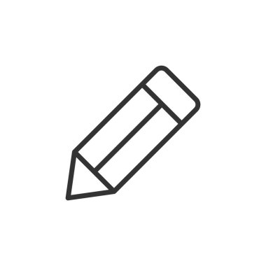 Kalem simgesi beyaz arkaplanda izole edildi. Eğitim sembolü modern, basit, vektör, web sitesi tasarımı için simge, mobil uygulama, ui. Vektör İllüstrasyonu