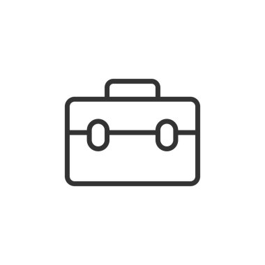 Evrak çantası simgesi beyaz arkaplanda izole edildi. Çanta sembolü modern, basit, vektör, web sitesi tasarımı için simge, mobil uygulama, ui. Vektör İllüstrasyonu