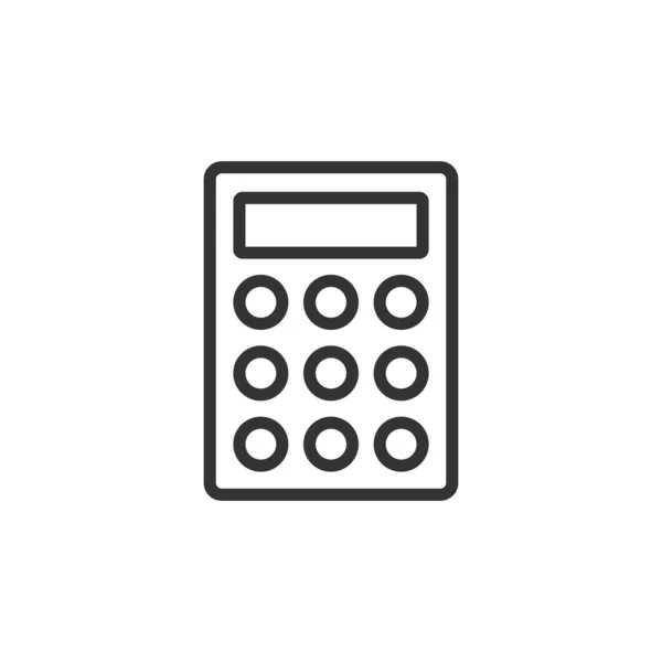 Icono Calculadora Aislado Sobre Fondo Blanco Símbolo Contable Moderno Simple — Vector de stock