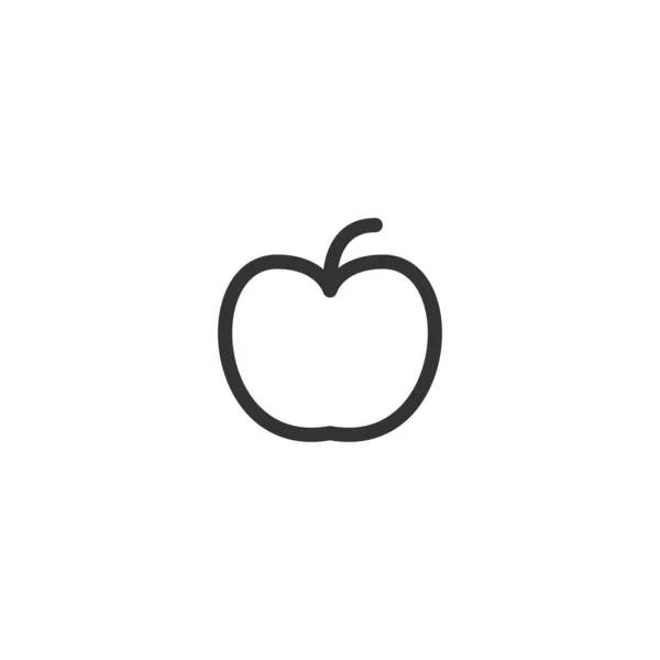 Icône Apple Isolée Sur Fond Blanc Symbole Éducation Moderne Simple — Image vectorielle