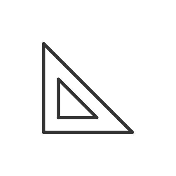 Иконка Линейки Треугольника Выделена Белом Фоне Символ Образования Современный Простой — стоковый вектор