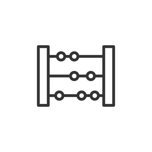 Abacus Ikon Isolerad Vit Bakgrund Utbildning Symbol Modern Enkel Vektor — Stock vektor