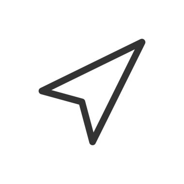 Kılavuz simgesi beyaz arkaplanda izole edildi. Yönlendirme sembolü modern, basit, vektör, web sitesi tasarımı için simge, mobil uygulama, ui. Vektör İllüstrasyonu