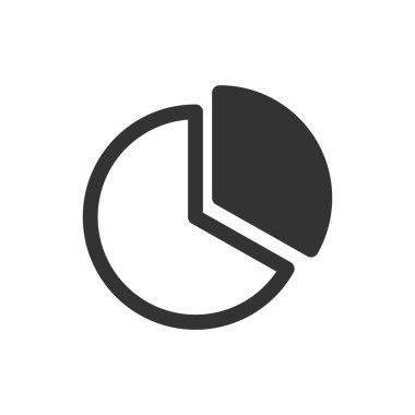 Beyaz arkaplanda turta çizelgesi simgesi izole edildi. Sembol modern, basit, vektör, web sitesi tasarımı için simge, mobil uygulama, ui. Vektör İllüstrasyonu