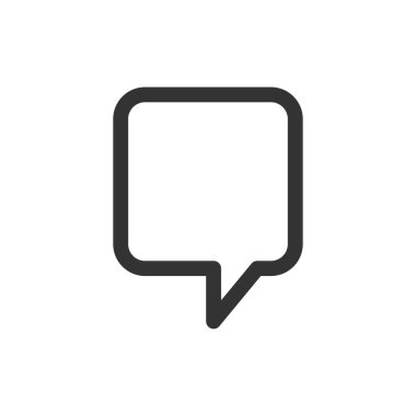 Beyaz arkaplanda konuşma balonu simgesi izole edildi. Sohbet sembolü modern, basit, vektör, web sitesi tasarımı için simge, mobil uygulama, ui. Vektör İllüstrasyonu