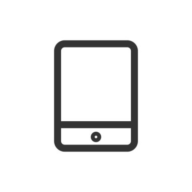 Tablet simgesi beyaz arkaplanda izole edildi. Web sitesi tasarımı için modern, basit, vektör, simge, mobil uygulama, ui. Vektör İllüstrasyonu