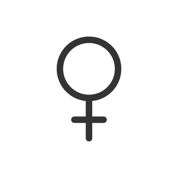 白い背景に女性のサインアイコンが孤立しています 現代のジェンダーシンボル シンプルです ベクトル ウェブサイトのデザインのためのアイコン モバイルアプリ ベクターイラスト — ストックベクタ