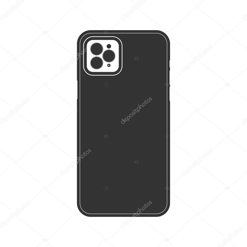 Phone case icon isolated on white background. Accessory symbol modern, simple, vector, icon for website design, mobile app, ui. Vector Illustration