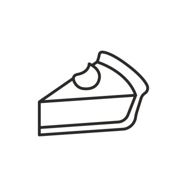 Turta dilimi ikonu. Pasta sembolü modern, basit, vektör, web sitesi tasarımı için simge, mobil uygulama, ui. Vektör İllüstrasyonu